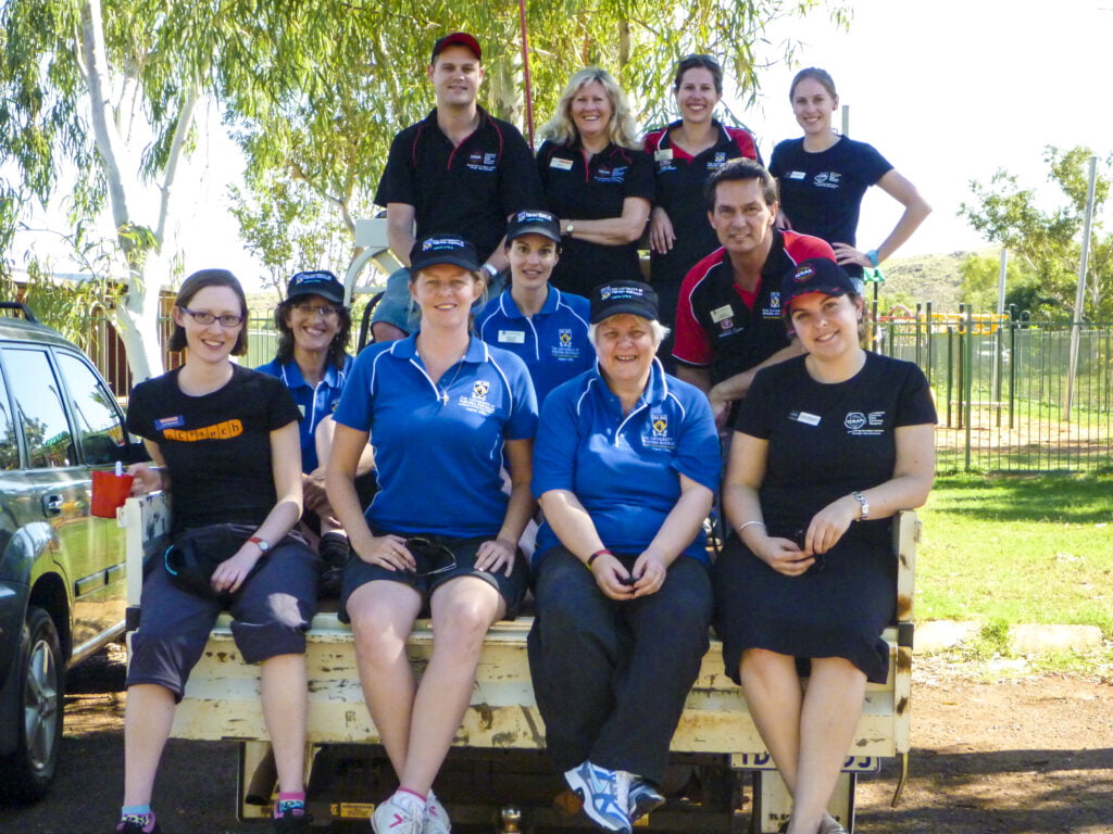 Members of ICRAR's Outreach Team with staff from Aspire, Scitech and UWA's School of Indigenous Studies during a tour to schools and communities in the Pilbara.