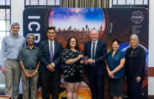 Angie receiving the ICRAR Ken and Julie Michael Prize